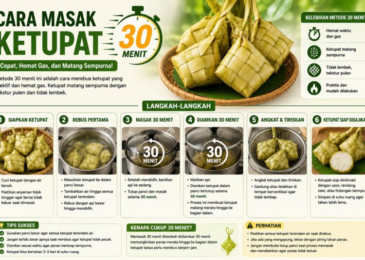 Cara Masak Ketupat 30 Menit