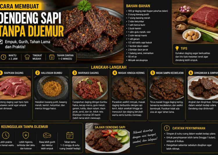 Cara Membuat Dendeng Sapi Tanpa Dijemur