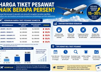 Harga Tiket Pesawat Naik Berapa Persen