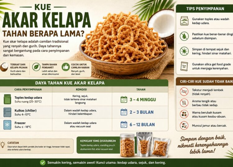 Kue Akar Kelapa Tahan Berapa Lama