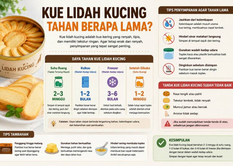 Kue Lidah Kucing Tahan Berapa Lama