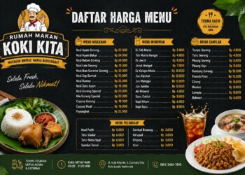Daftar Harga Menu Rumah Makan Koki Kita