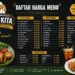 Daftar Harga Menu Rumah Makan Koki Kita