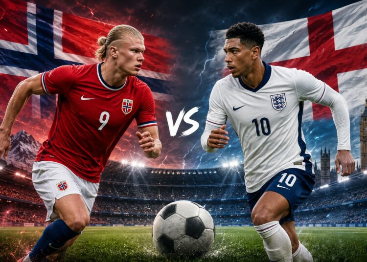 Pertandingan Norwegia vs Inggris