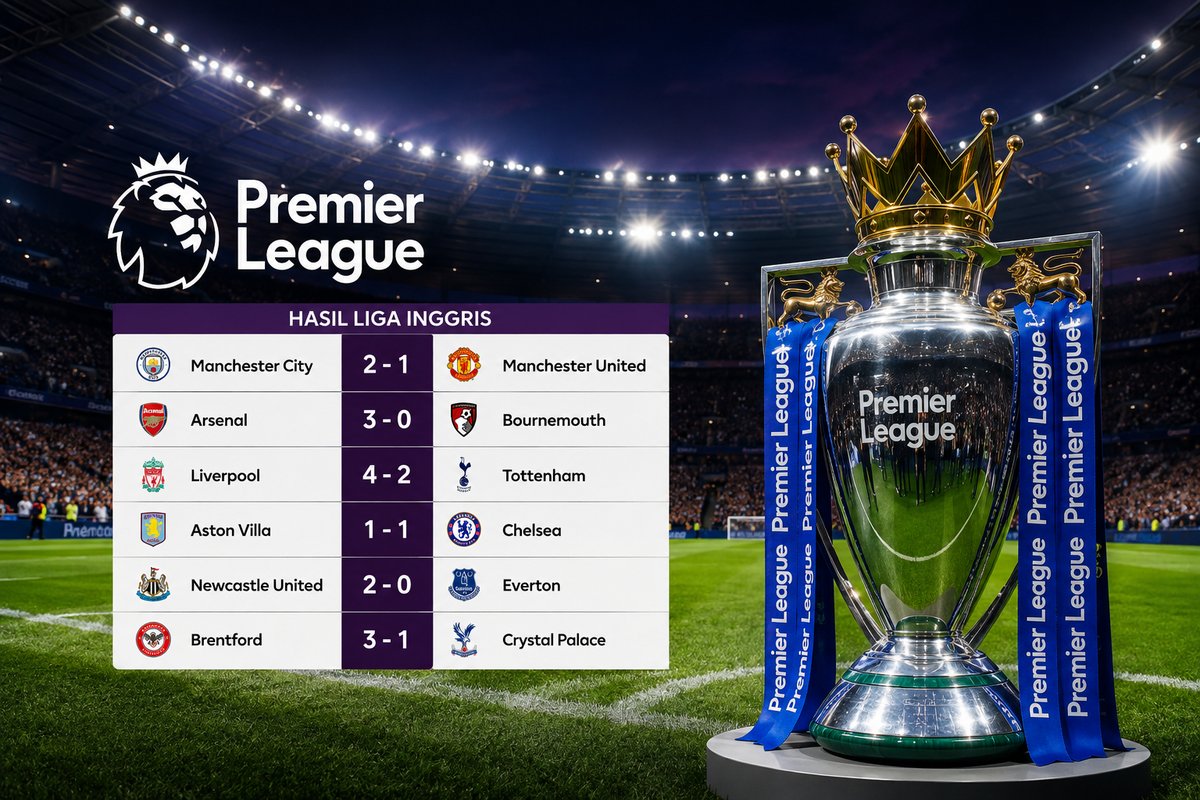 Hasil Liga Inggris Jadi Sorotan Pecinta Sepak Bola