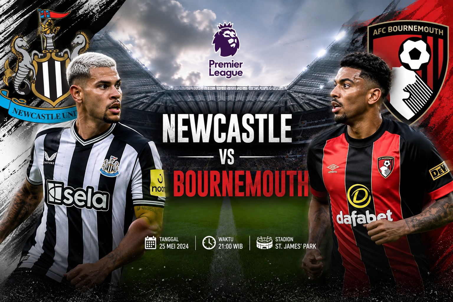 Pertandingan Newcastle vs Bournemouth Jadi Sorotan Premier