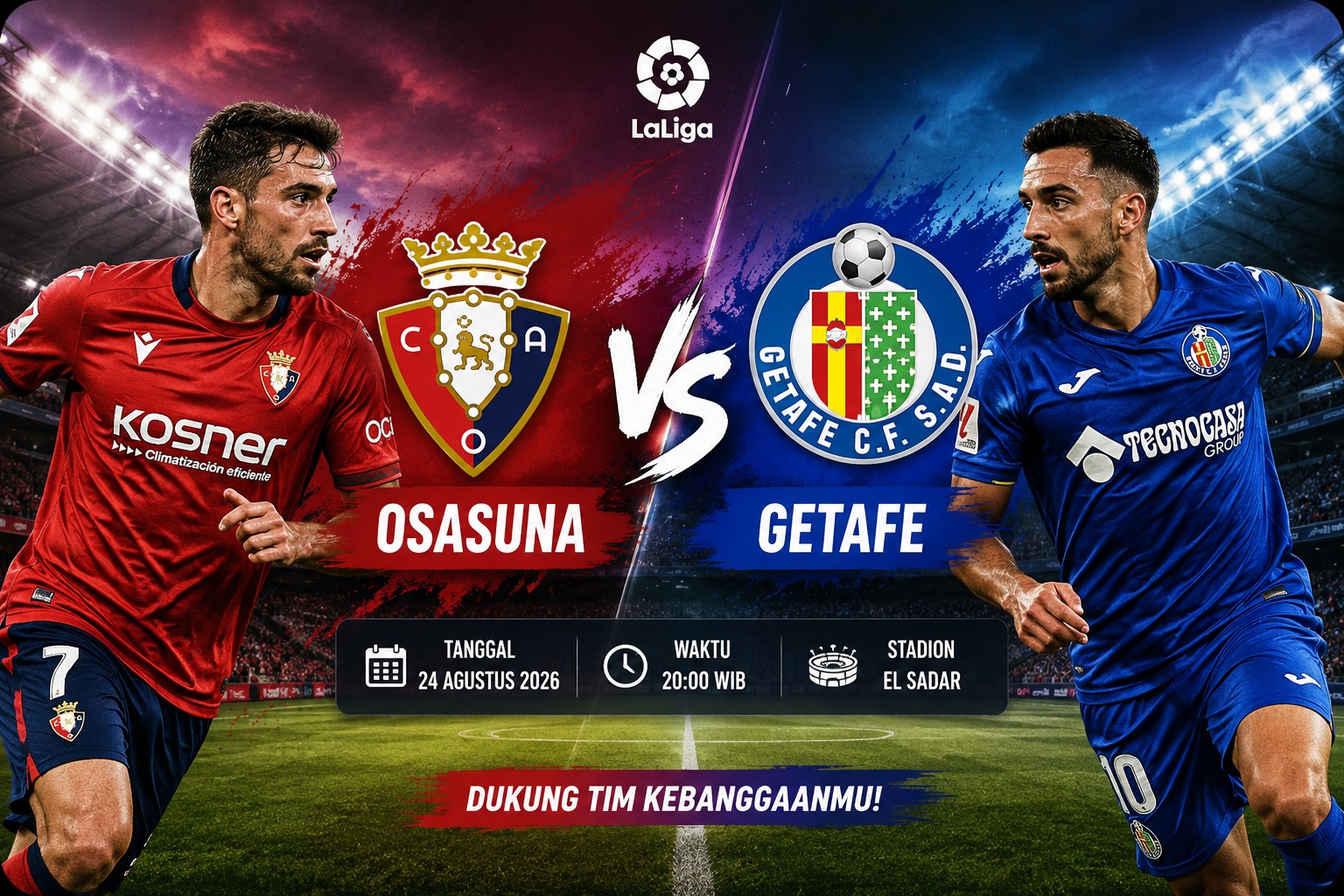 Pertandingan Osasuna vs Getafe Jadi Sorotan Laga La Liga