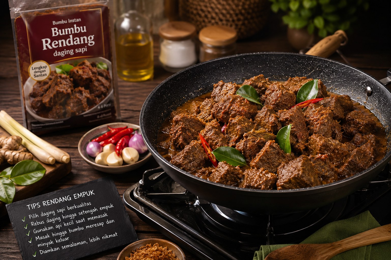 Cara Masak Rendang Daging Sapi Biar Empuk Dengan Bumbu
