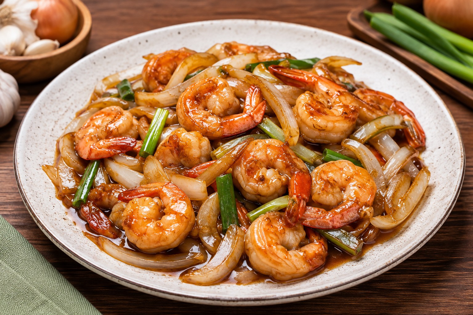 Resep Udang Saus Tiram Bawang Bombay Lezat Dan Praktis