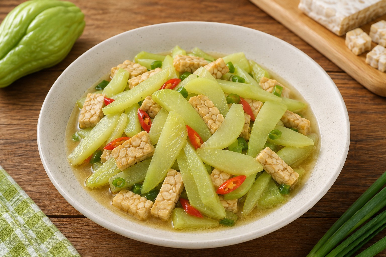 Sayur Labu Siam Tempe Tanpa Santan Lezat Dan Sehat
