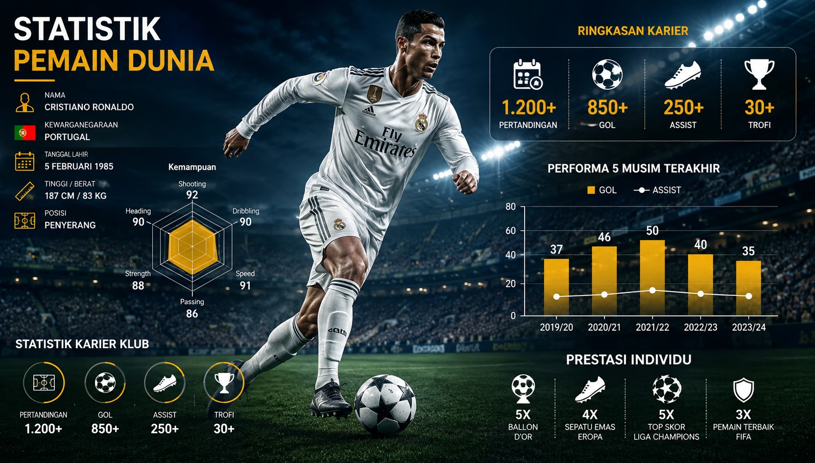 Statistik Pemain Dunia Jadi Kunci Analisis Sepak Bola Modern
