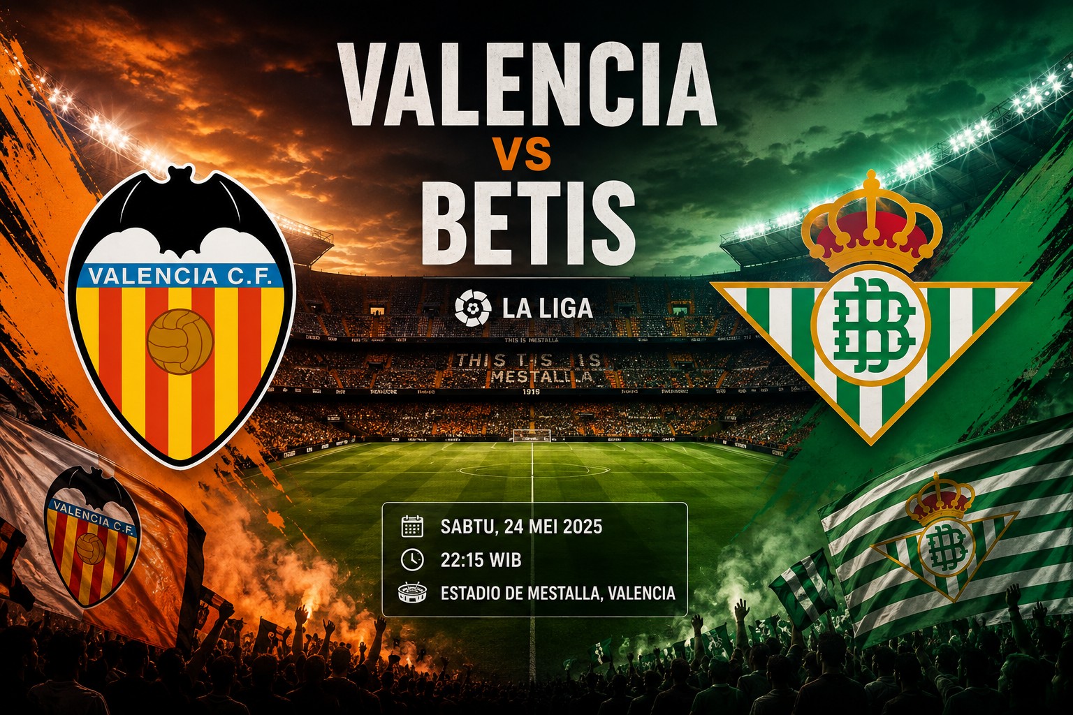 Pertandingan Valencia vs Betis Jadi Laga Panas La Liga