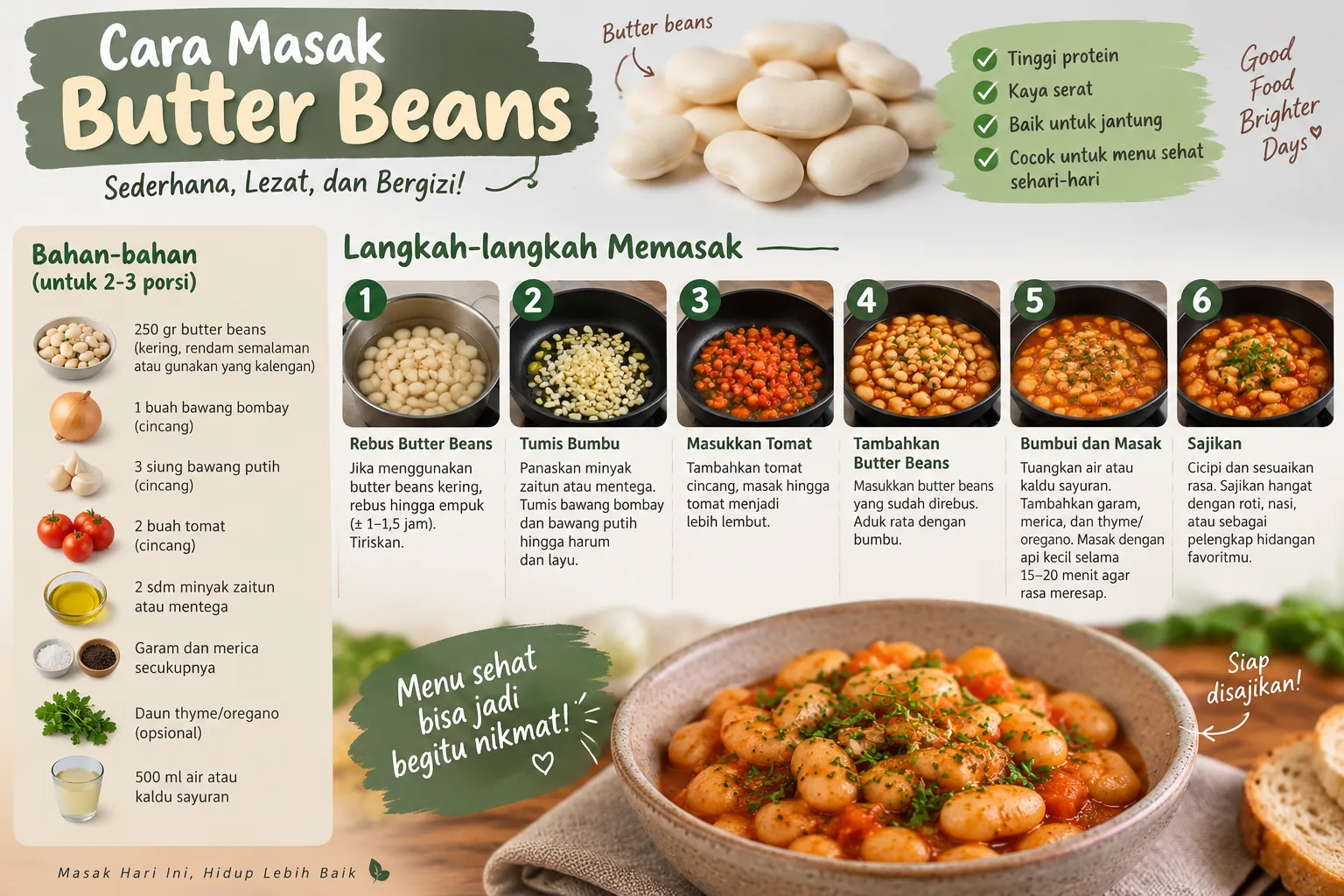 Cara Masak Butter Beans Creamy Sehat Dan Mudah Di Rumah