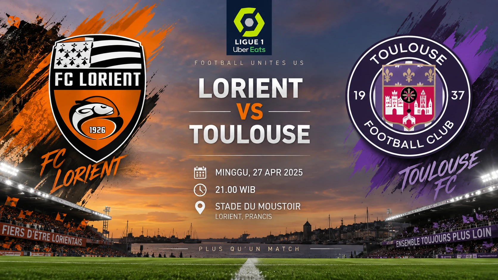 Jadwal Lorient vs Toulouse Jadi Sorotan Ligue 1