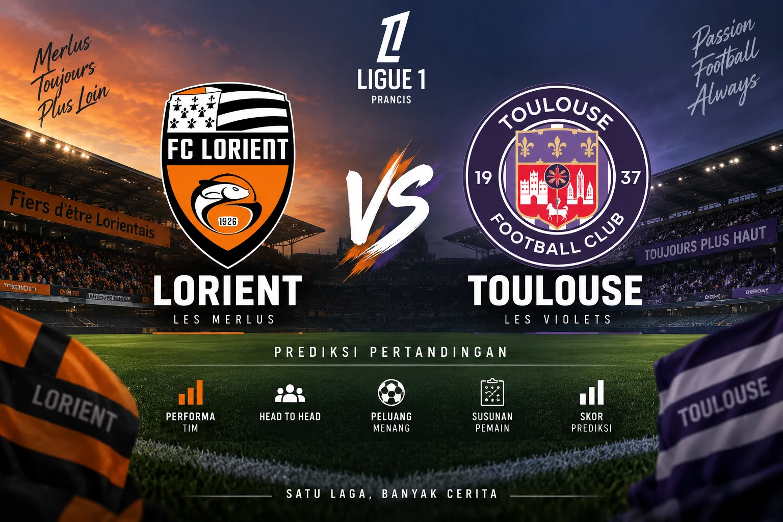Prediksi Lorient vs Toulouse Jadi Laga Menarik Ligue 1