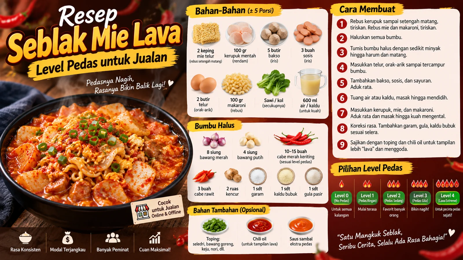 Resep Seblak Mie Lava Level Pedas Untuk Jualan Laris